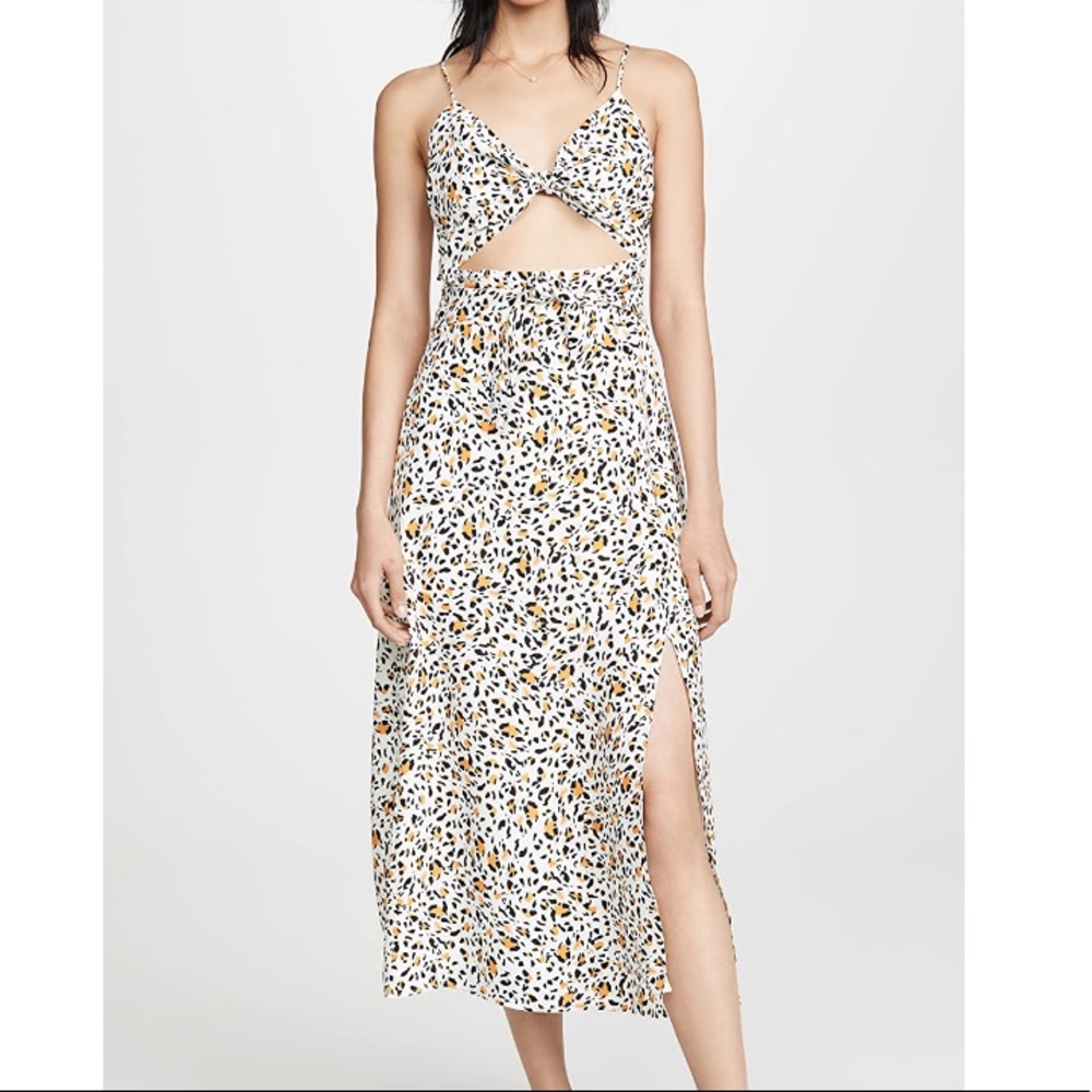 Printed Midi Cutout Dress